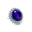 Amethyst & Diamond Circular Ring, Circa 1960