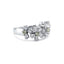 Yellow & White Diamond Flower Band Ring, Circa 2005