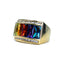 Multi Gemstone & Diamond Band Ring, Circa 1980
