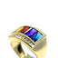 Multi Gemstone & Diamond Band Ring, Circa 1980