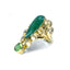 Tourmaline & Peridot Up the Finger Ring, Circa 1950