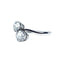 Art Deco 2 Stone Diamond Cross Over Ring, Circa 1920