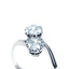 Art Deco 2 Stone Diamond Cross Over Ring, Circa 1920