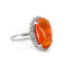 Fire Opal & Diamond Cluster Ring, Circa 2000
