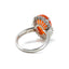Fire Opal & Diamond Cluster Ring, Circa 2000