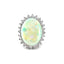 Oval Opal & Diamond Cluster Ring, Circa 1980