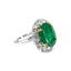 Oval Emerald & Diamond Cluster Ring, Circa 1950