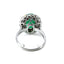 Oval Emerald & Diamond Cluster Ring, Circa 1950