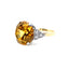 Golden Zircon and Diamond Ring, Circa 1950