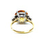 Golden Zircon and Diamond Ring, Circa 1950