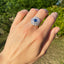 Sapphire & Marquise & Brilliant Cut Diamond Ring, Circa 1970