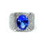 Tanzanite & Diamond Band Ring, Hallmark Birmingham 2007