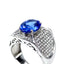 Tanzanite & Diamond Band Ring, Hallmark Birmingham 2007