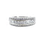 Princess Cut & Brilliant Cut Diamond Band Ring, Circa 2000