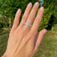 Princess Cut & Brilliant Cut Diamond Band Ring, Circa 2000