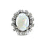 Oval Opal & Diamond Cluster Ring, Circa 1965