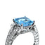 Aquamarine & Diamond Platinum Ring, Circa 2000