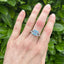 Aquamarine & Diamond Platinum Ring, Circa 2000