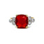Fire Opal & Diamond Ring, Circa 1950