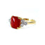 Fire Opal & Diamond Ring, Circa 1950