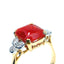 Fire Opal & Diamond Ring, Circa 1950