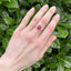 Fire Opal & Diamond Ring, Circa 1950