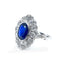 Oval Sapphire & Diamond Cluster Ring, Circa 1960