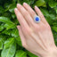 Oval Sapphire & Diamond Cluster Ring, Circa 1960