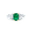 Emerald & Baguette Cut Diamond Ring, Hall Mark Birmingham 2006