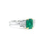 Emerald & Baguette Cut Diamond Ring, Hall Mark Birmingham 2006