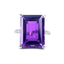 Amethyst Solitaire & Diamond Ring, Circa 2000