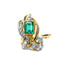 Emerald & Diamond Bow Ring, Circa 1980