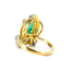 Emerald & Diamond Bow Ring, Circa 1980