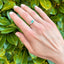 Emerald & Pear Shape Diamond 3 Stone Ring, Circa 1990