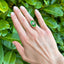Green Enamel & Diamond Plaque Ring, Circa 1960