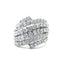 Diamond 6 Row Wave Ring, Circa 1990