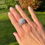 Diamond 6 Row Wave Ring, Circa 1990