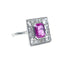 Pink Sapphire & Diamond Ring, Circa 1980