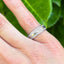 Platinum Diamond 2 Row Wedding/ Eternity Ring, Circa 1980