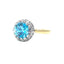 Art Deco Blue Zircon & Diamond Cluster Ring, Circa 1930