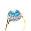 Art Deco Blue Zircon & Diamond Cluster Ring, Circa 1930