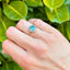 Art Deco Blue Zircon & Diamond Cluster Ring, Circa 1930