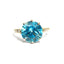 Art Deco Zircon Solitaire Ring With Diamond Shoulders, Circa 1935