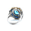 Blue Topaz Sapphire & Diamond Ring, Circa 1990