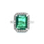 Emerald & Diamond Cluster Ring, Circa 1990
