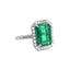 Emerald & Diamond Cluster Ring, Circa 1990