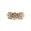 Triple Flower Diamond Cluster Ring, Hallmarked. London 1996