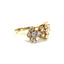 Triple Flower Diamond Cluster Ring, Hallmarked. London 1996