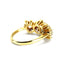 Triple Flower Diamond Cluster Ring, Hallmarked. London 1996