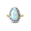 Opal & Diamond Cluster Ring, Circa 1960